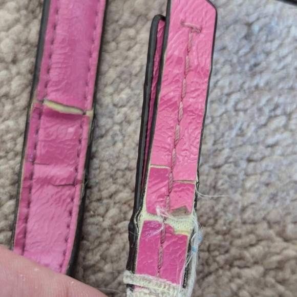 COACH Pink and Tan Shoulder strap Purse - Picture 6 of 7